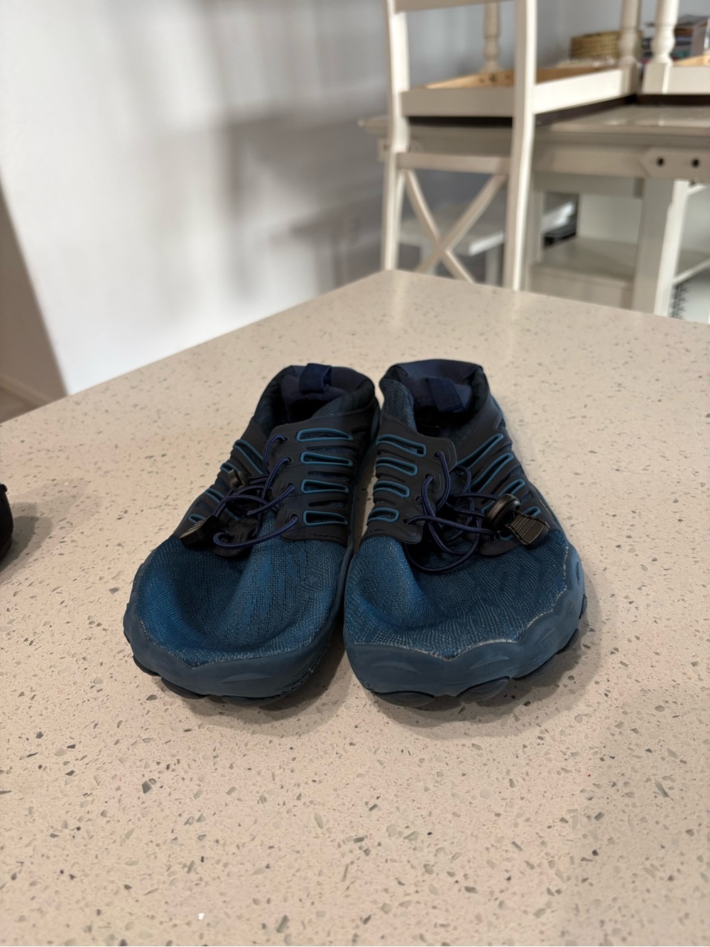 HF hike footwear 43 10 Slip-On Navy Blue Mesh Sneakers with Toggle Laces